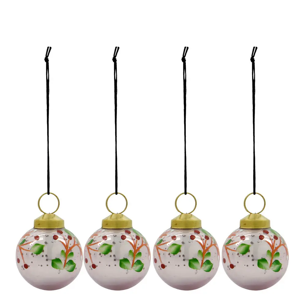 Antico Joulukoriste 4 kpl Vaaleanpunainen