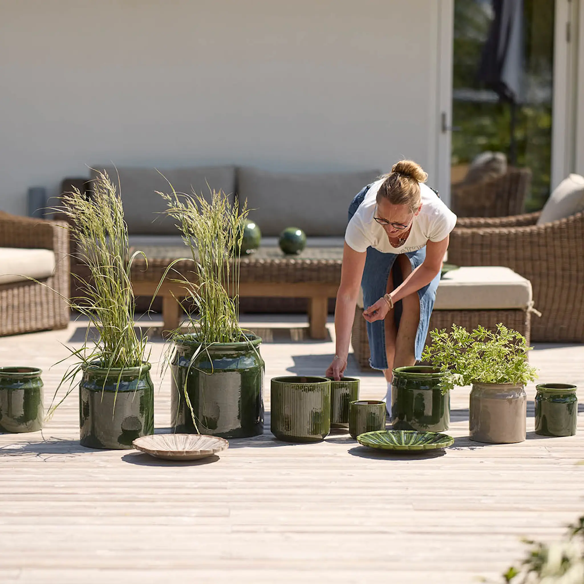 GUS Design KrusXL Kukkaruukku 17/22 cm 2 kpl Irish Green