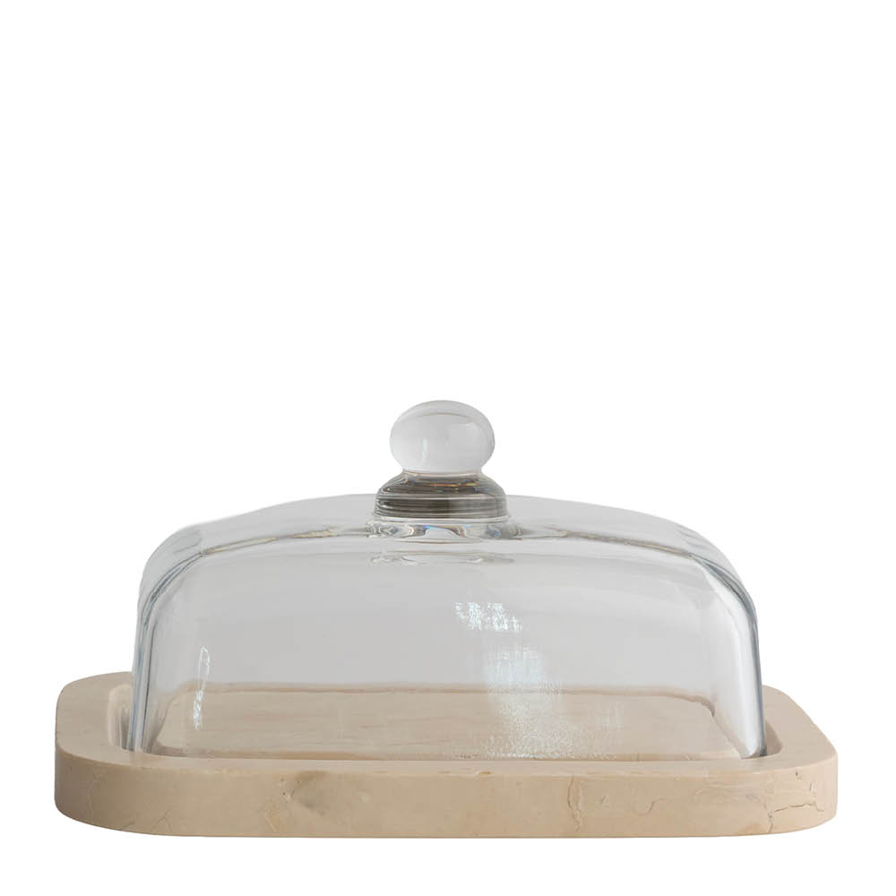 Mette Ditmer Marble smørboks 19,5x14 cm sand