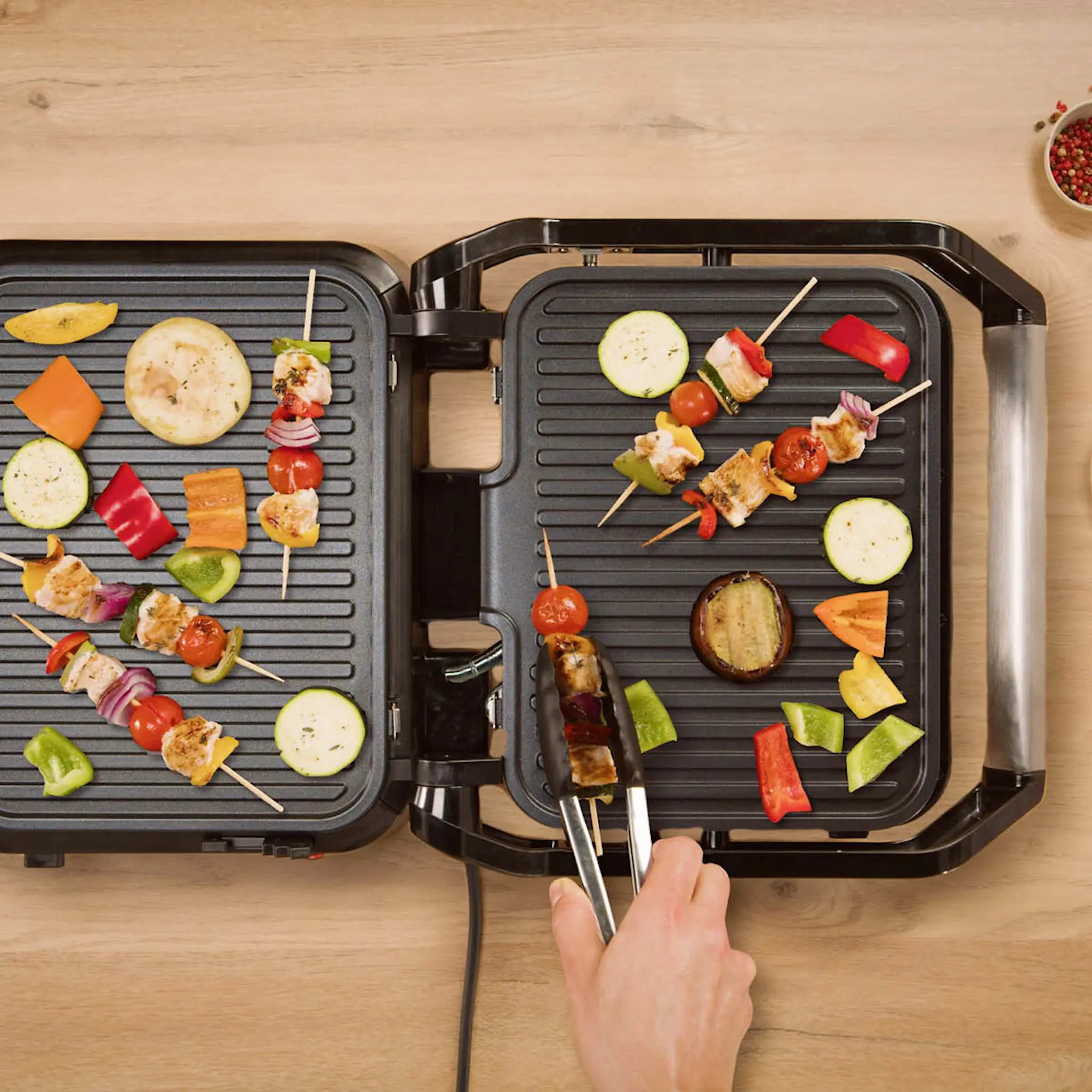 OBH Nordica SuperGrill grilli 3-in-1 2000W ruostumaton teräs