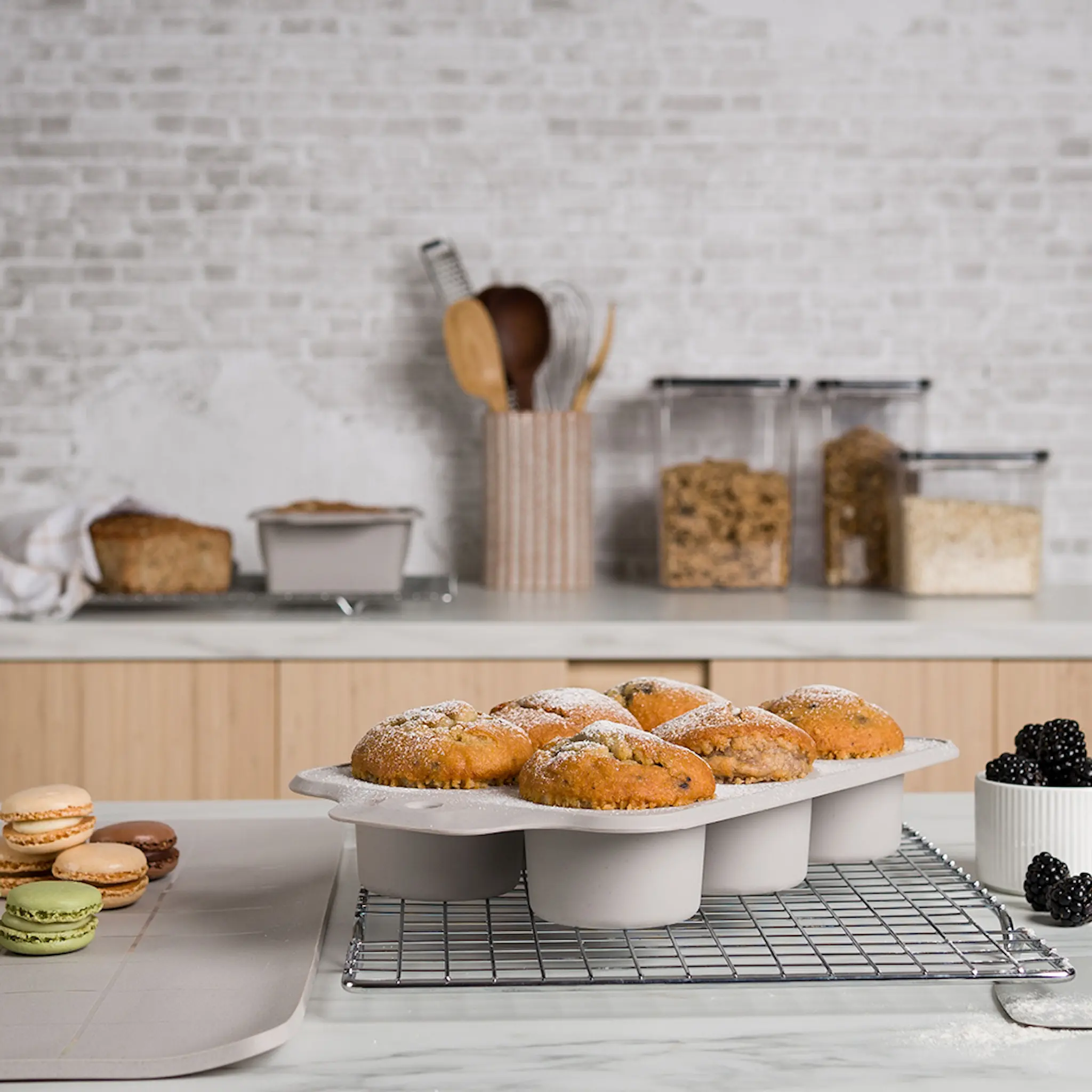 Modern House bAYk muffinsform för 6 muffins 0,9 L sand