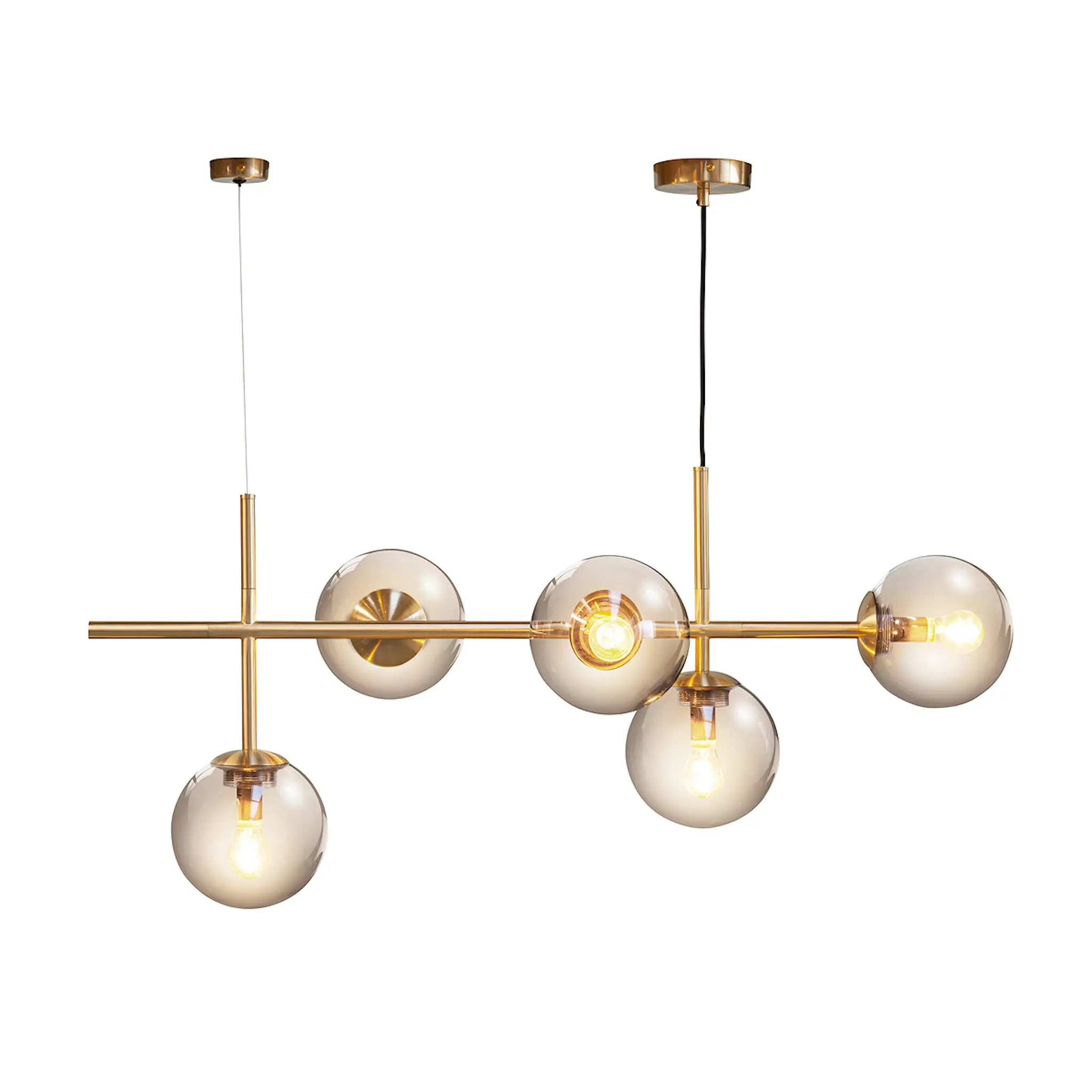 Dyberg Larsen COMO pendellampa 39 cm rök/mässing