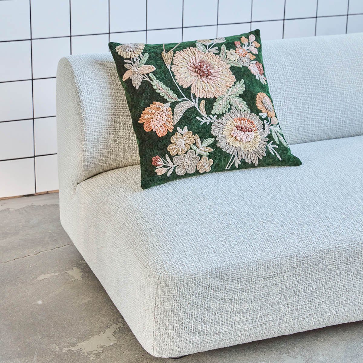 House Doctor Bota Tyynynpäällinen 50x50 cm Vihreä/Vaaleanpunainen