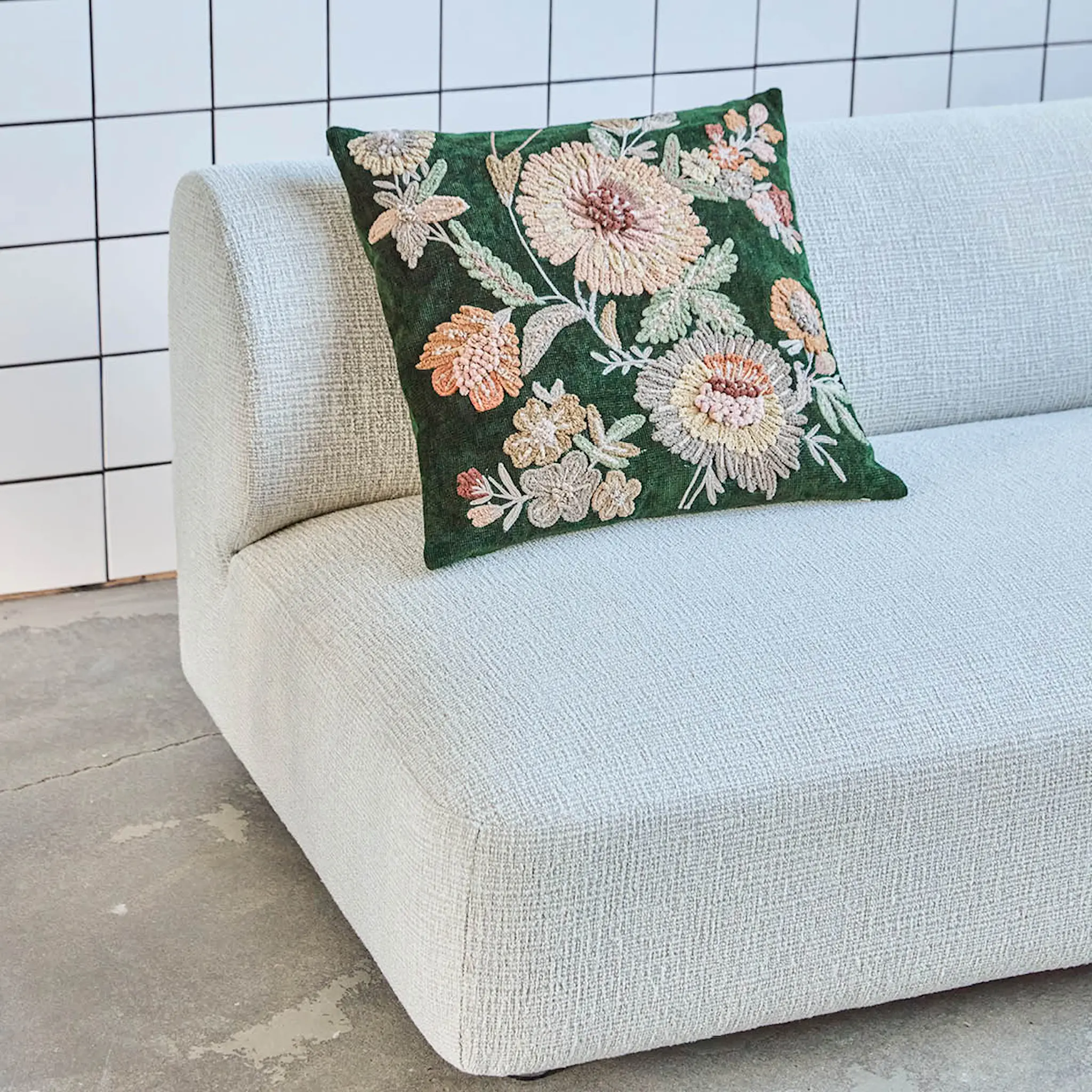 House Doctor Bota kuddfodral 50x50 cm grön/rosa