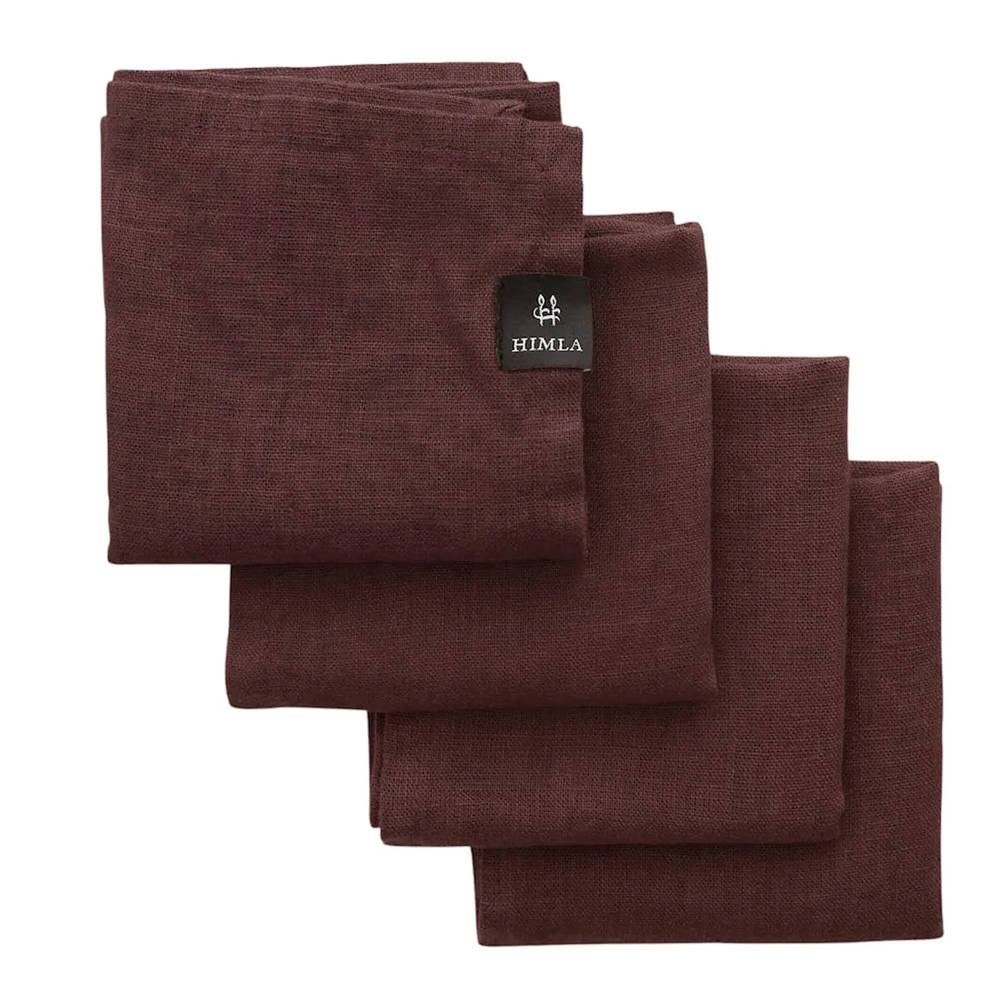 Himla Sunshine servett linne 45x45 cm 4-pack burgundy