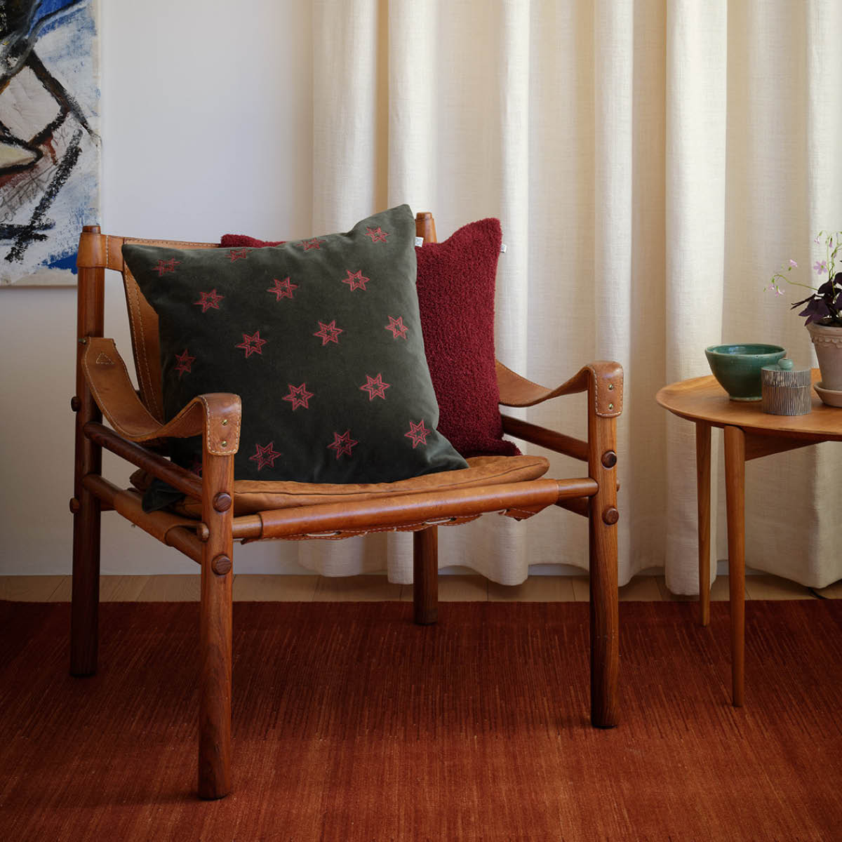 Chhatwal & Jonsson Star putetrekk velur 50x50 cm Forest Green