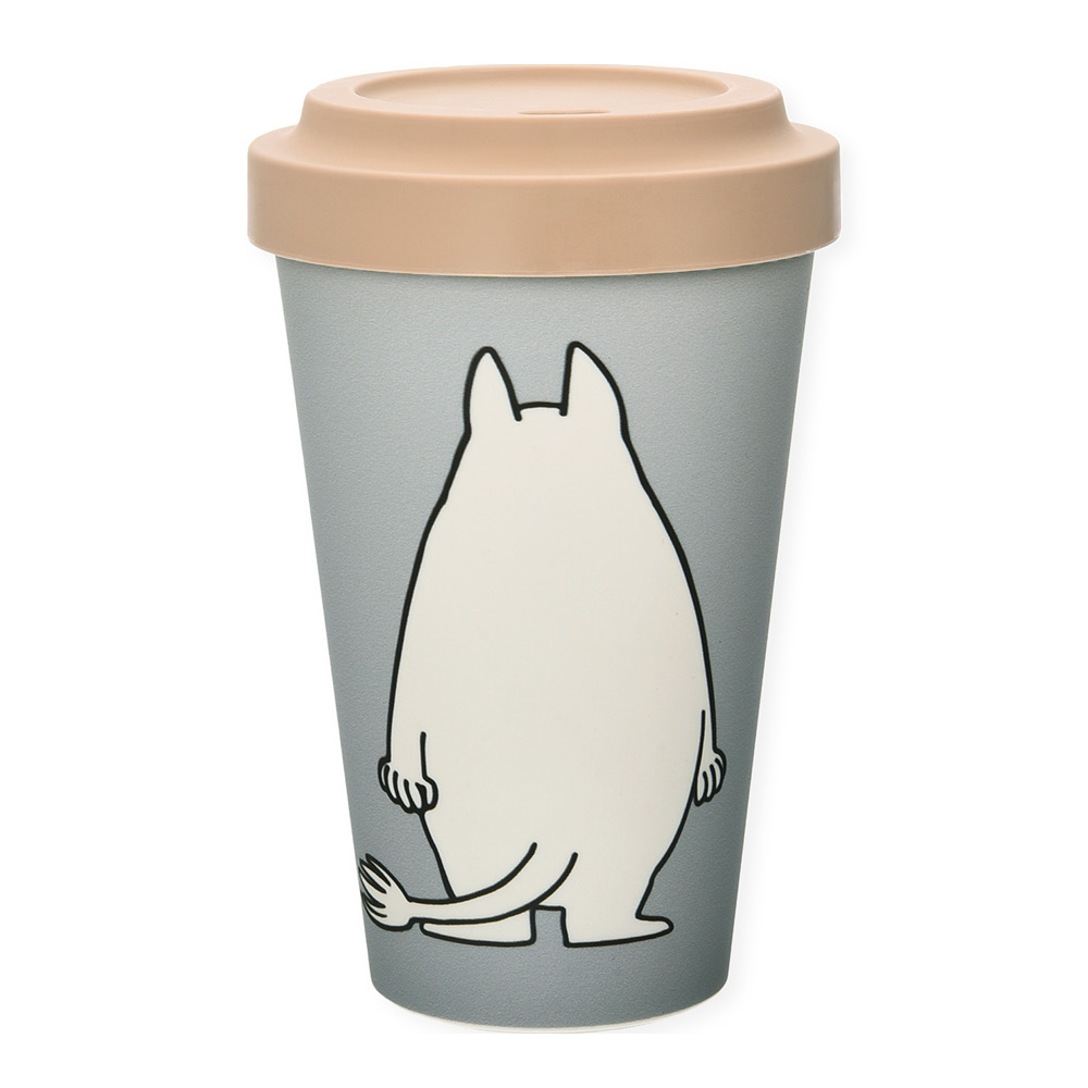Nordicbuddies Mumin take away mugg 45 cl Mumintrollet arg grå