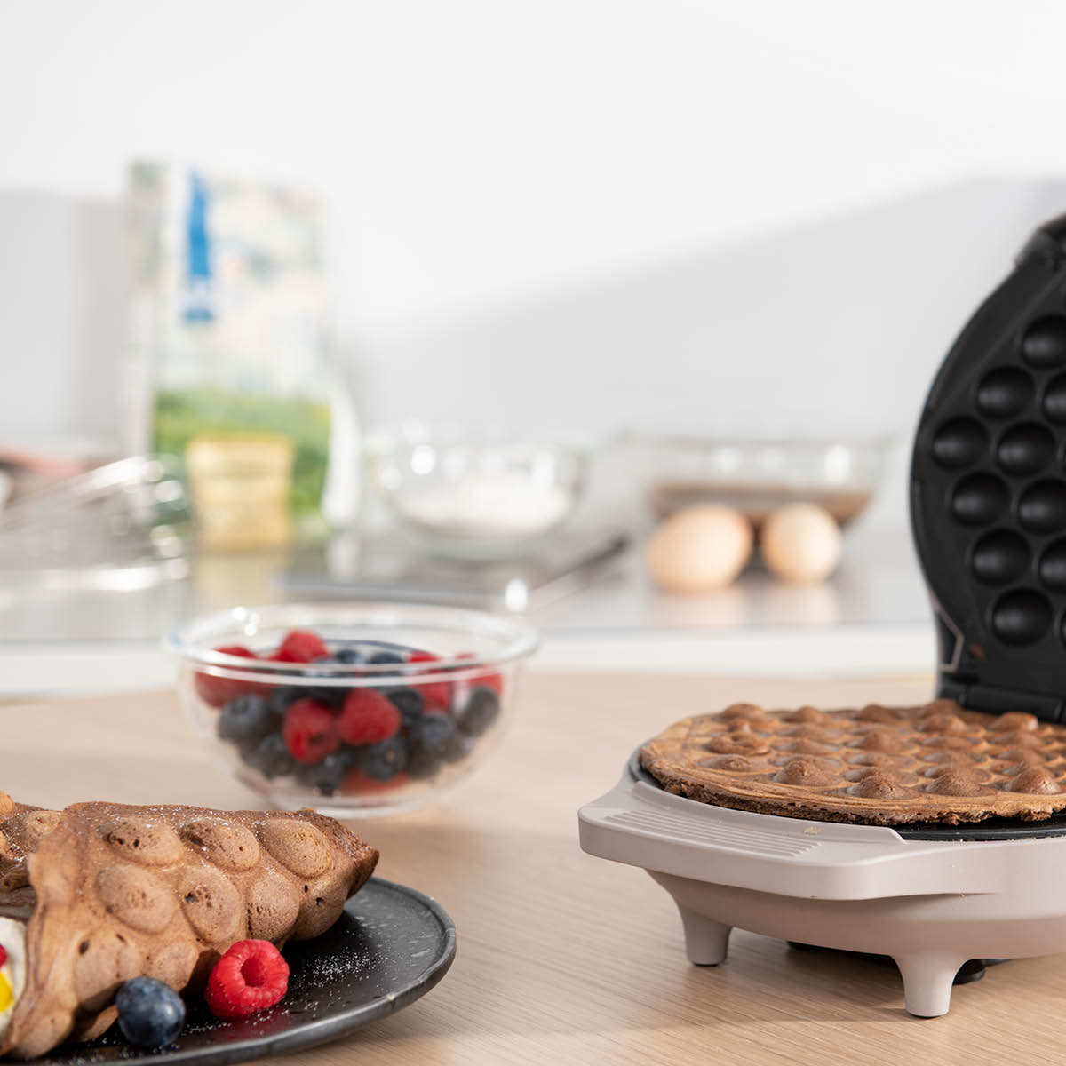 Sabor Select boblevaffeljern 1000W grå