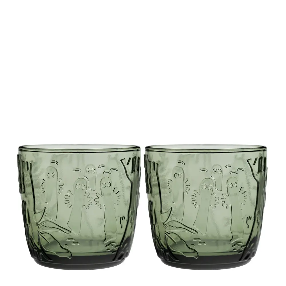 Mumin Juomalasi 28 cl 2 kpl Havunvihreä