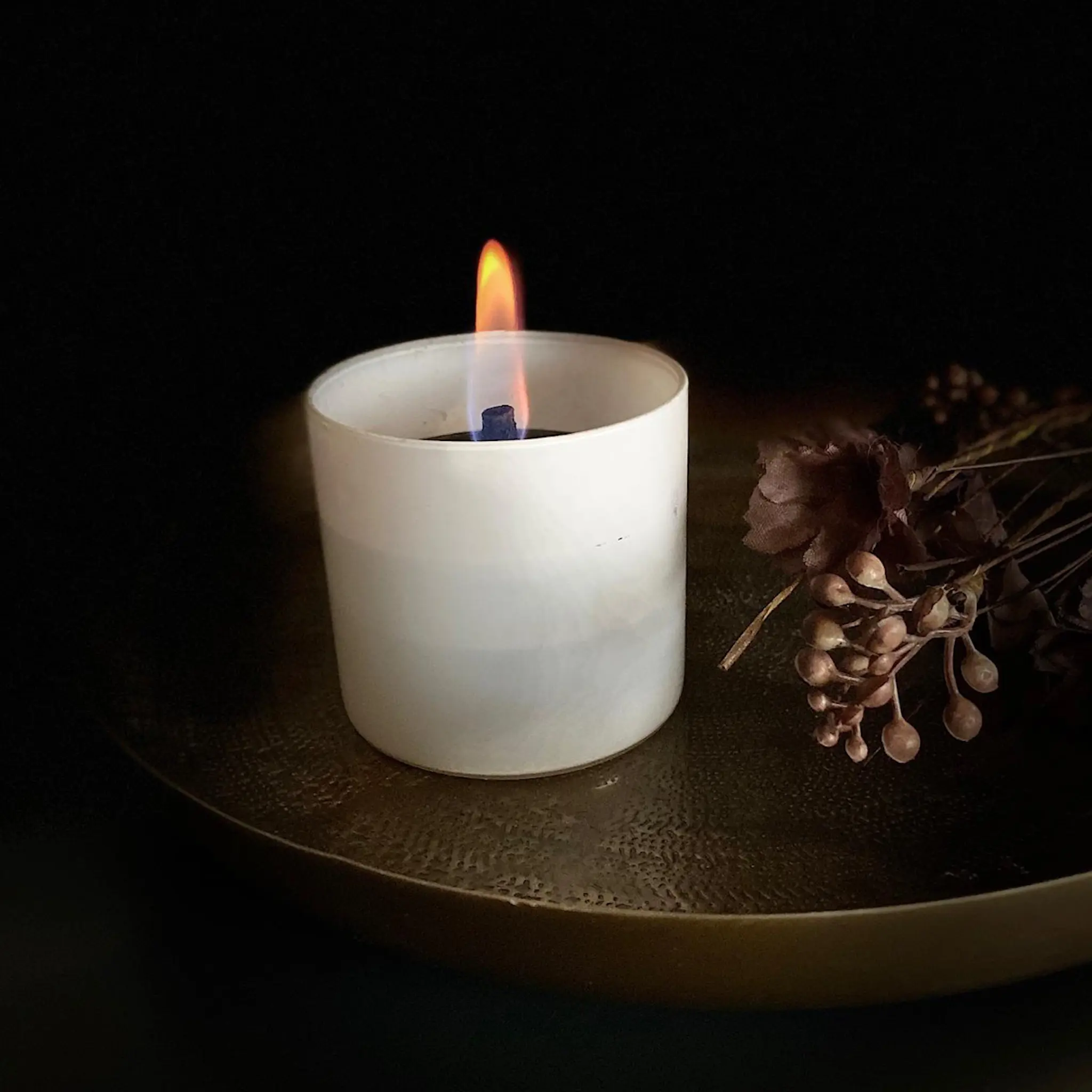 Tenderflame Lilly Sisustustuli 8 cm Valkoinen