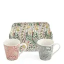 Gåvoset med två muggar och bricka 3 delar Multi