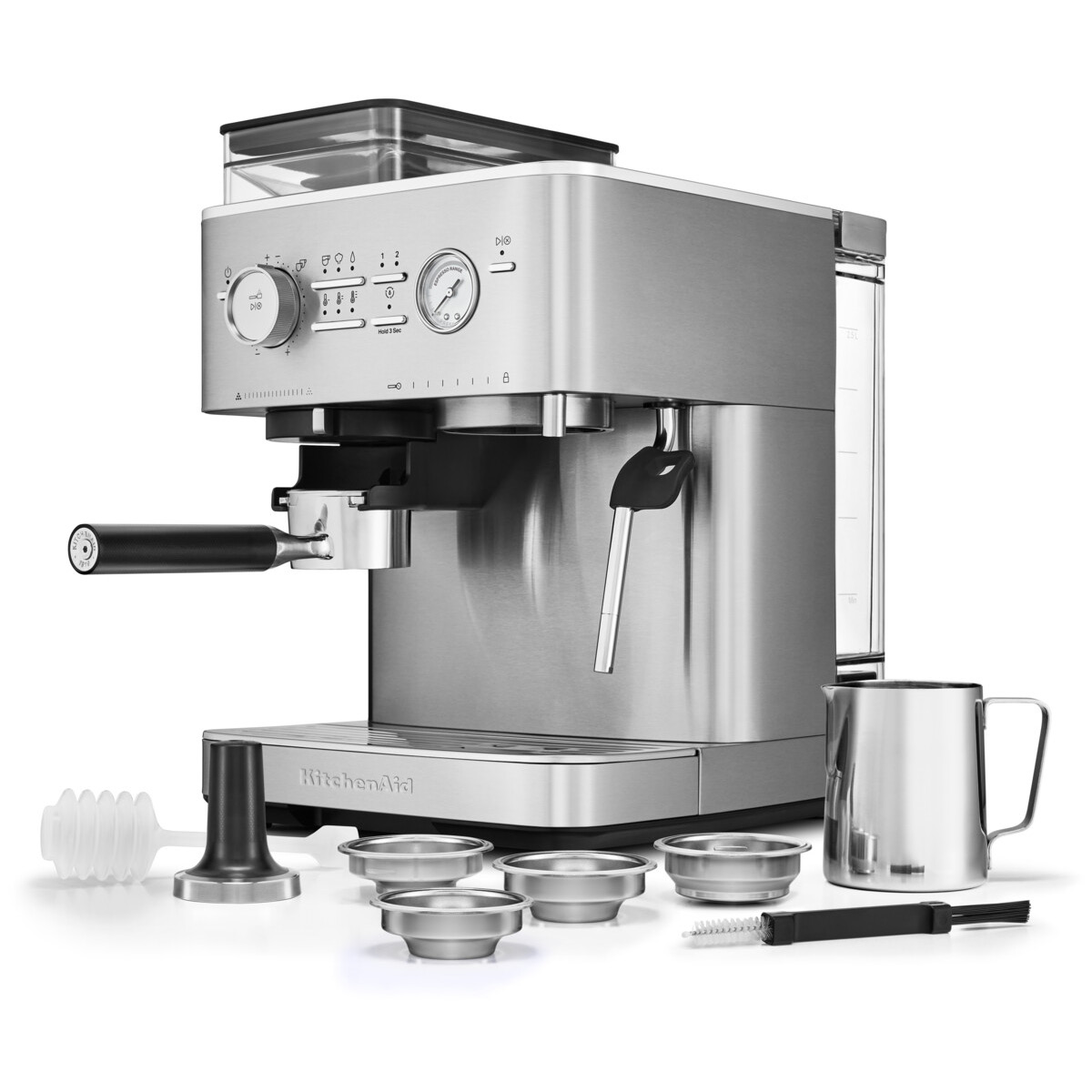 KitchenAid Espressomaskin med kvarn halvautomatisk 5KES6551 rostfritt stål