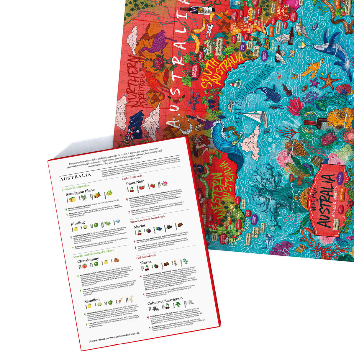 Water and Wines Wine Puzzle Palapeli Australia 1000 palaa