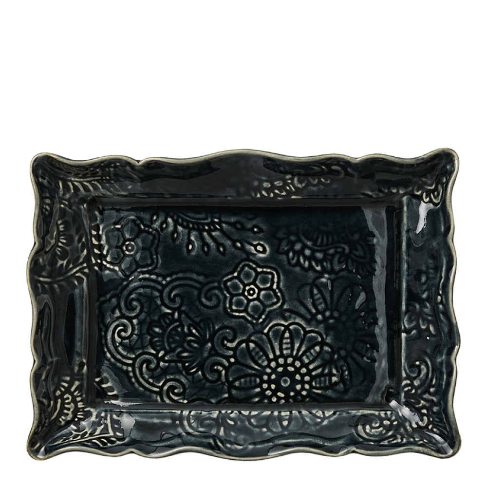 Sthål Arabesque asjett 19x13 cm thunder