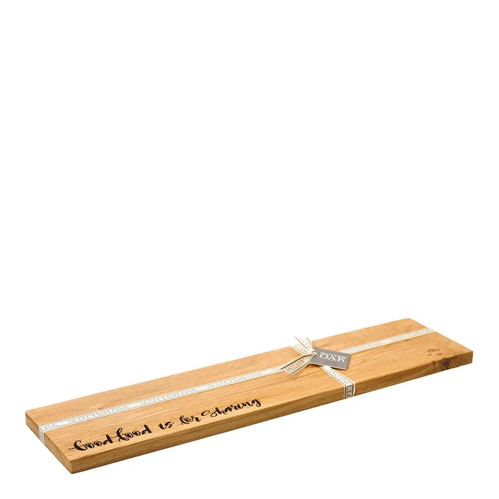 Puinen Leikkuulauta Good Food Is For Sharing 60x15 cm