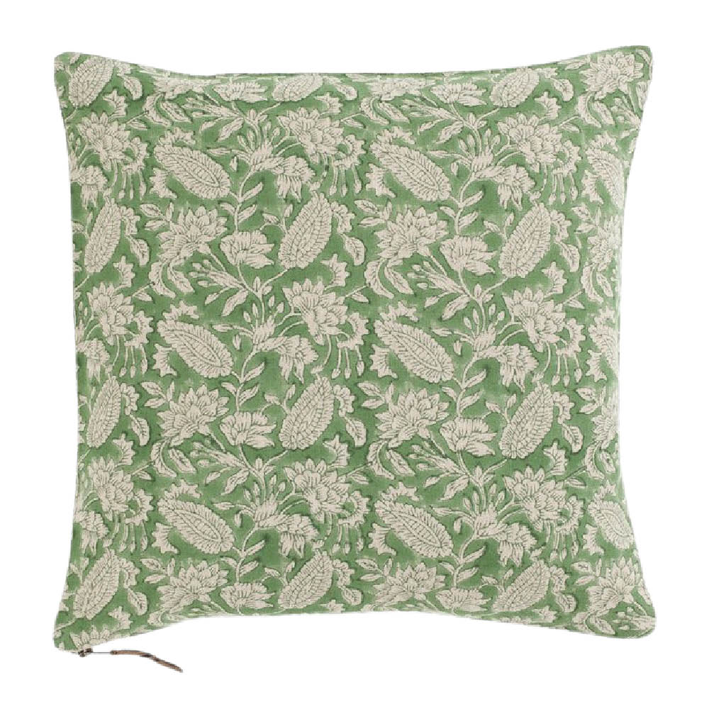 Chamois Jodhpur kuddfodral linne 50x50 cm grön