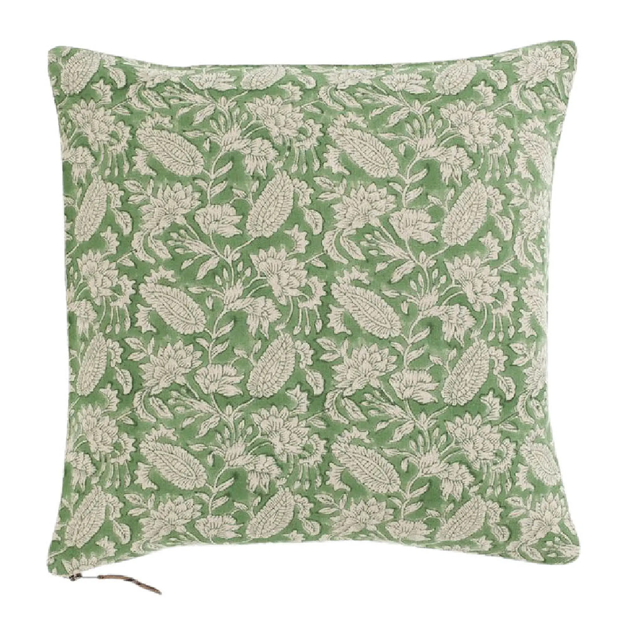Chamois Jodhpur kuddfodral linne 50x50 cm grön