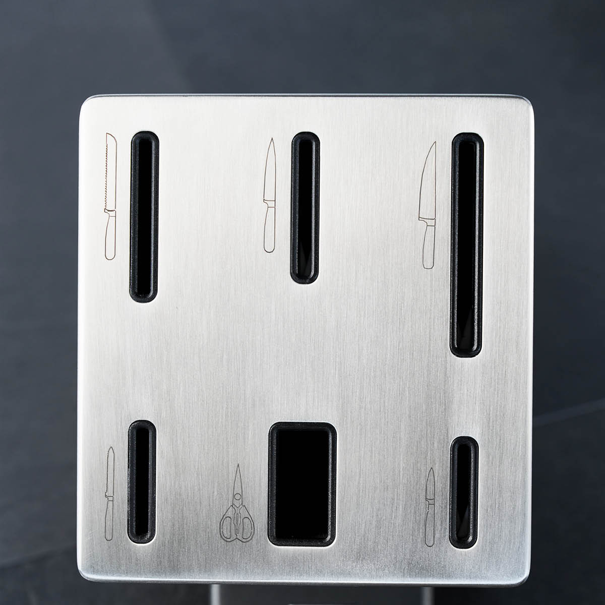 Zwilling Gourmet knivset med självslipande knivblock 7 delar grå