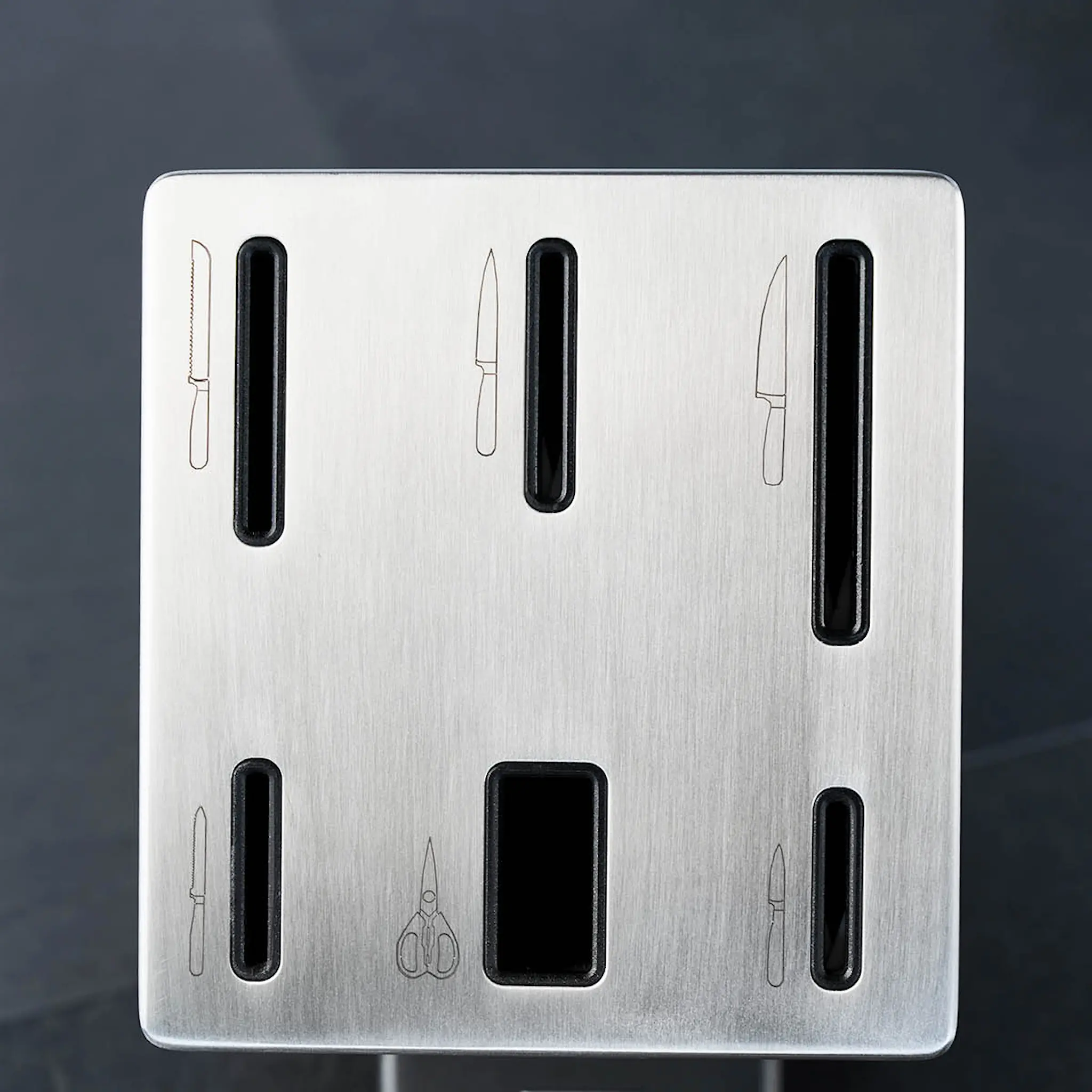 Zwilling Gourmet knivset med självslipande knivblock 7 delar grå