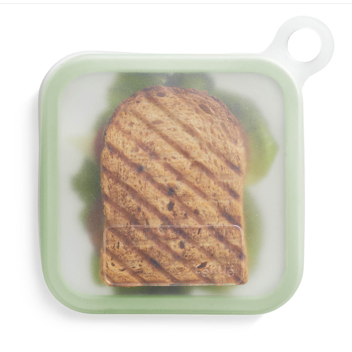 Lékué Återanvändbart fodral för smörgåsar 18 cm grön/klar