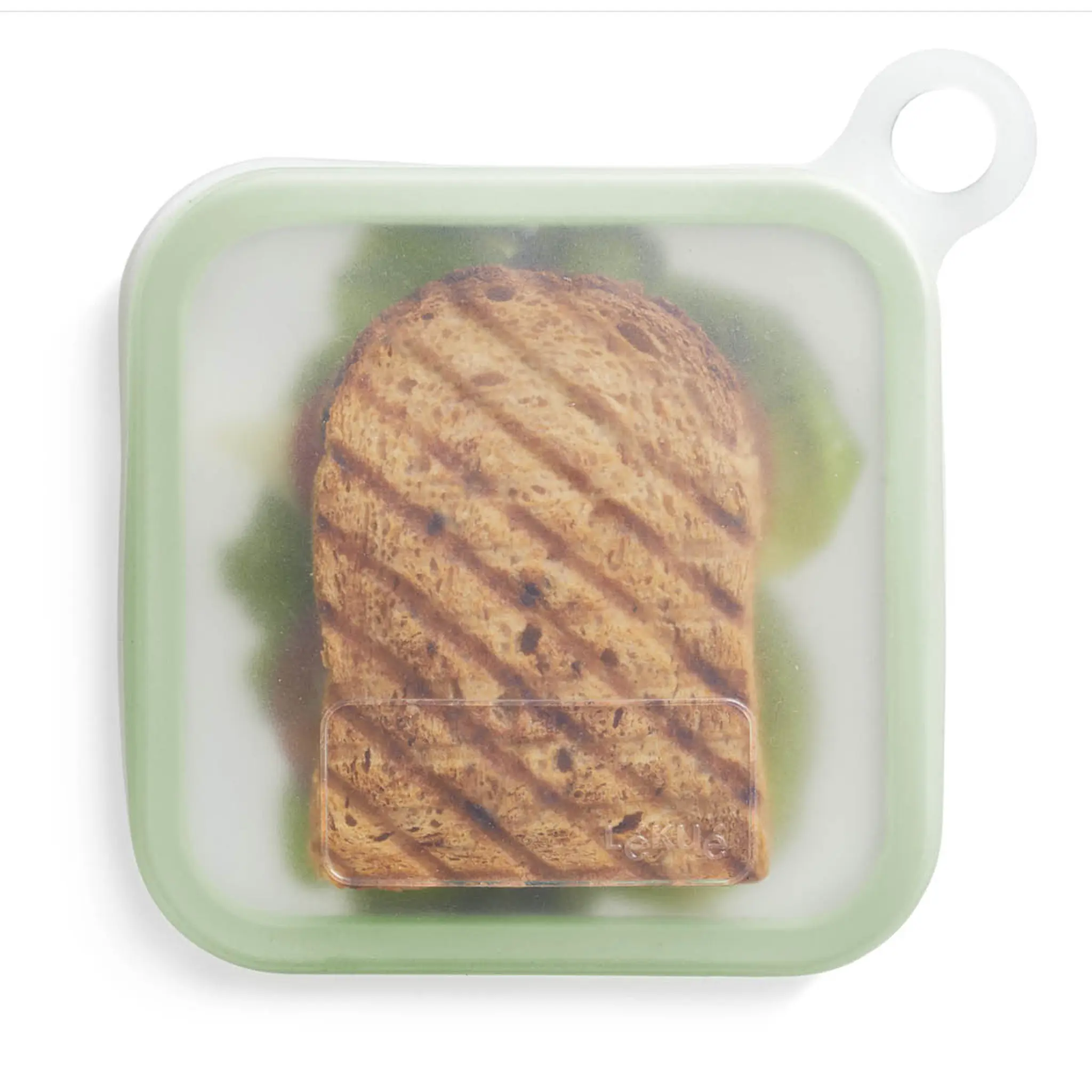 Lékué Återanvändbart fodral för smörgåsar 18 cm grön/klar