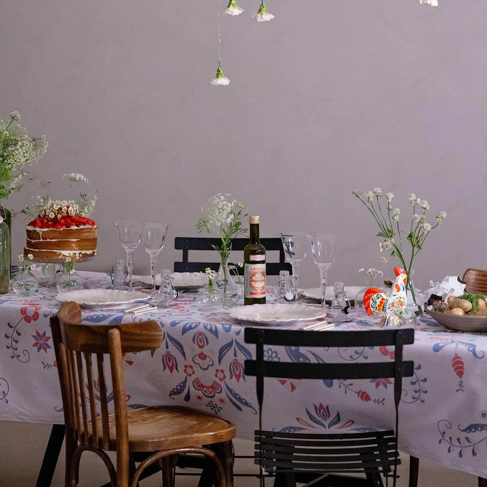 Ekelund Torplyckan bordsduk 145x300 cm blå