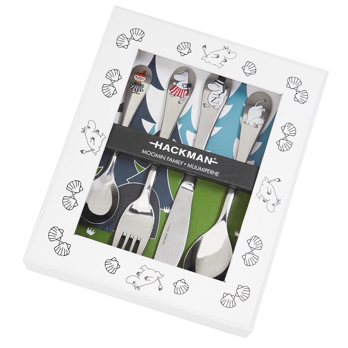 Moomin Hackman Bestickset Barn Muminfamiljen