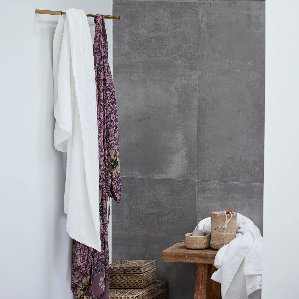 Lene Bjerre Molli Käsipyyhe 50x30 cm Valkoinen