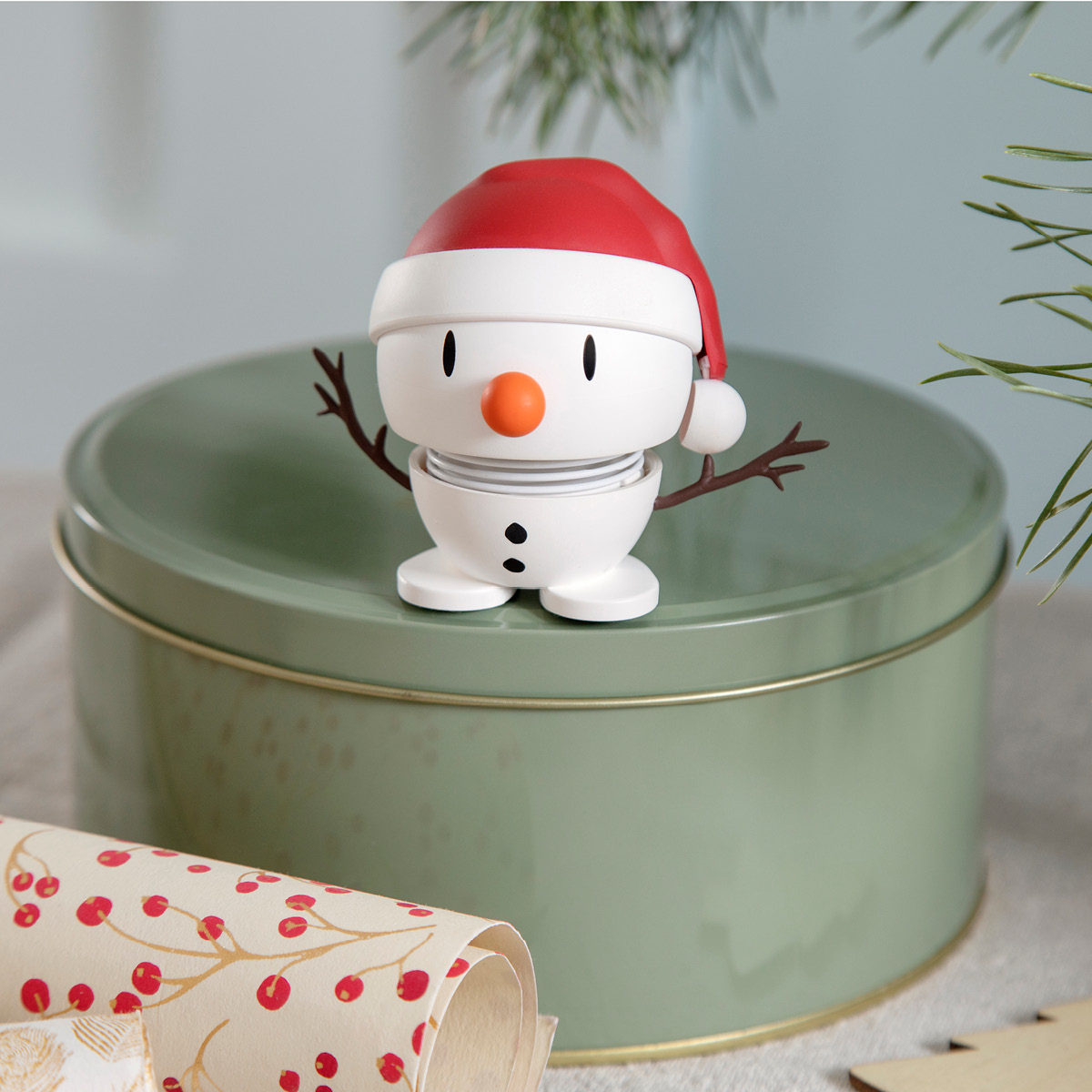 Hoptimisten Soft santa snowman liten vit