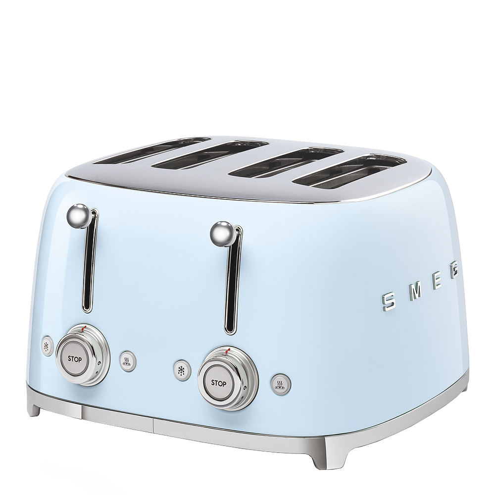 Smeg Brødrister TSF03 4 skiver kvadratisk pastellblå