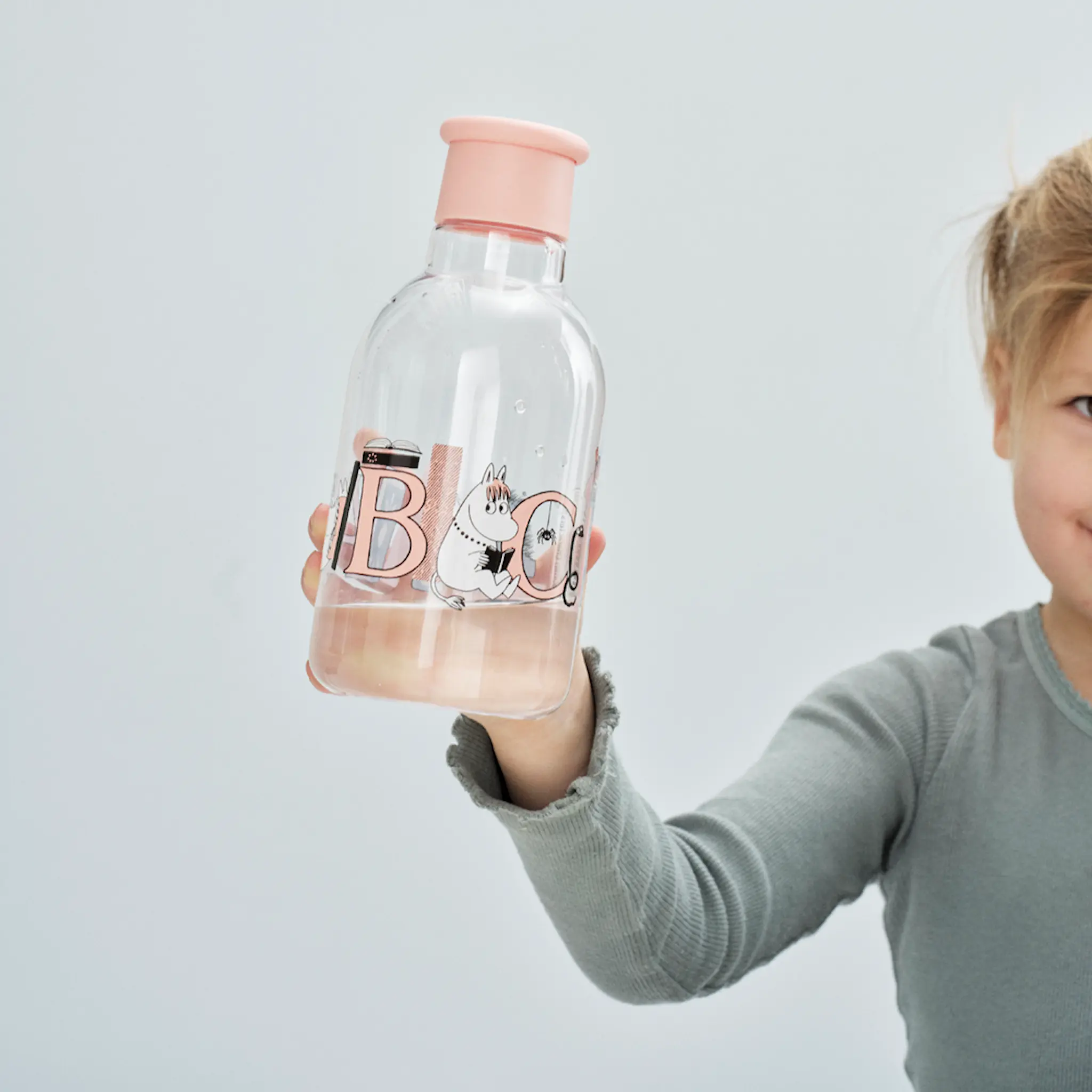 RIG-TIG Mumin Drink-It Vattenflaska 50 cl Salmon/Klar