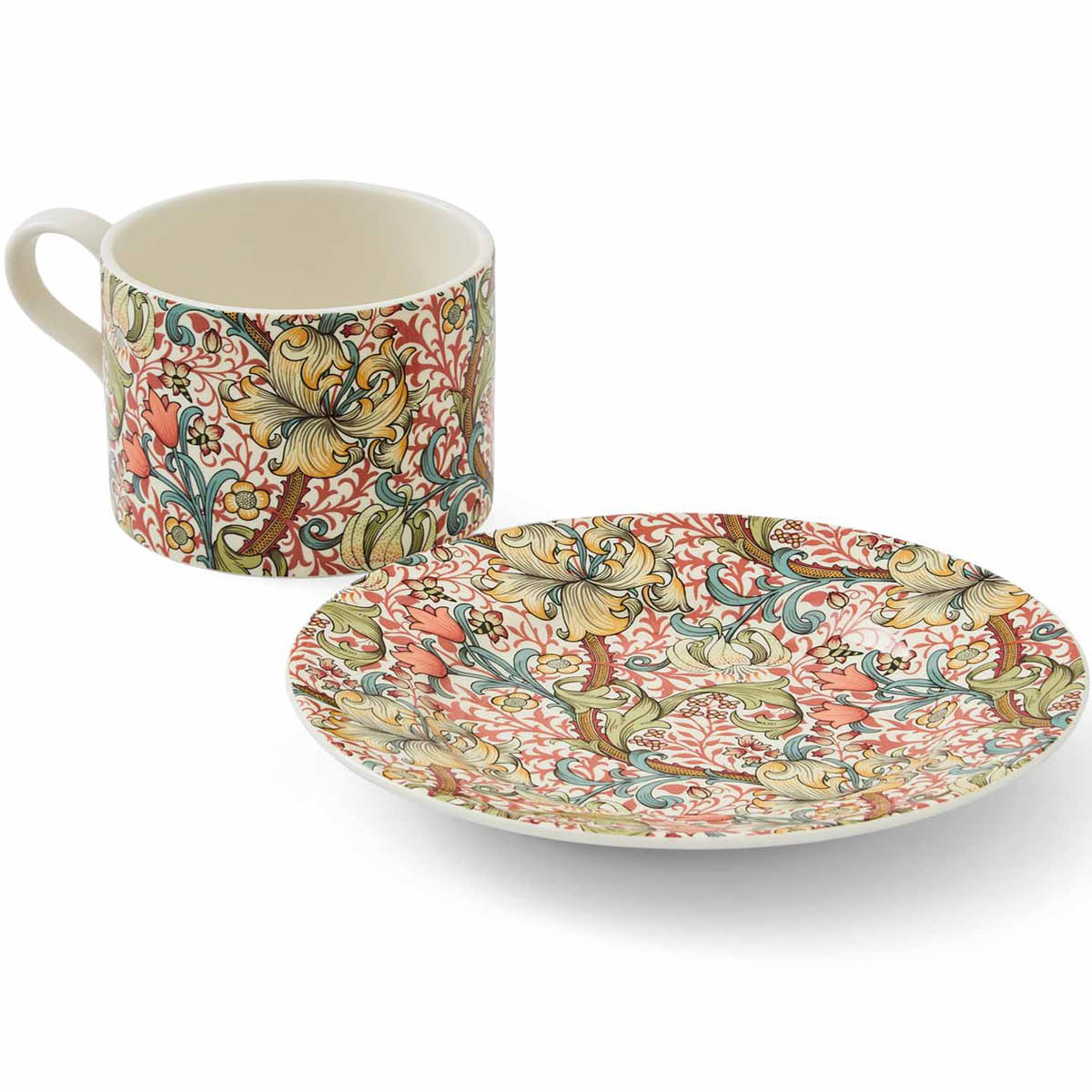 Morris & Co Morris & Co Teekuppi ja lautanen 28 cl Golden Lily