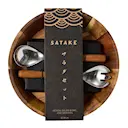 Salladsskål och salladsbestick i akacia