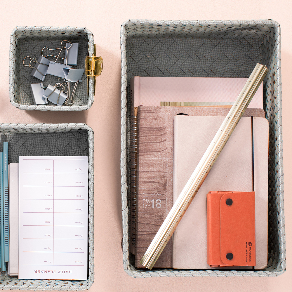 Handed By Fit stor oppbevaringskurv 36x24x10 cm eucalyptus