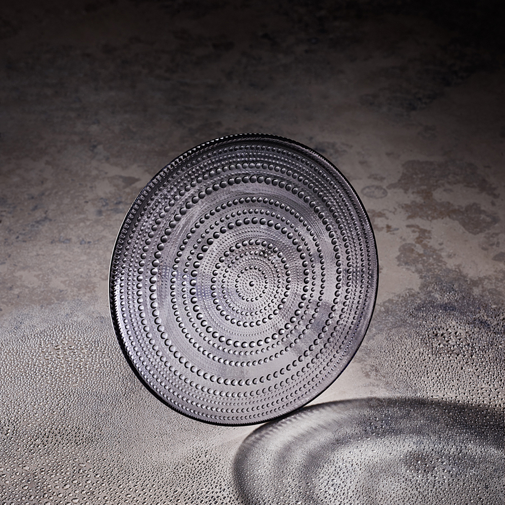 iittala Kastehelmi tallerken 31,5 cm grå