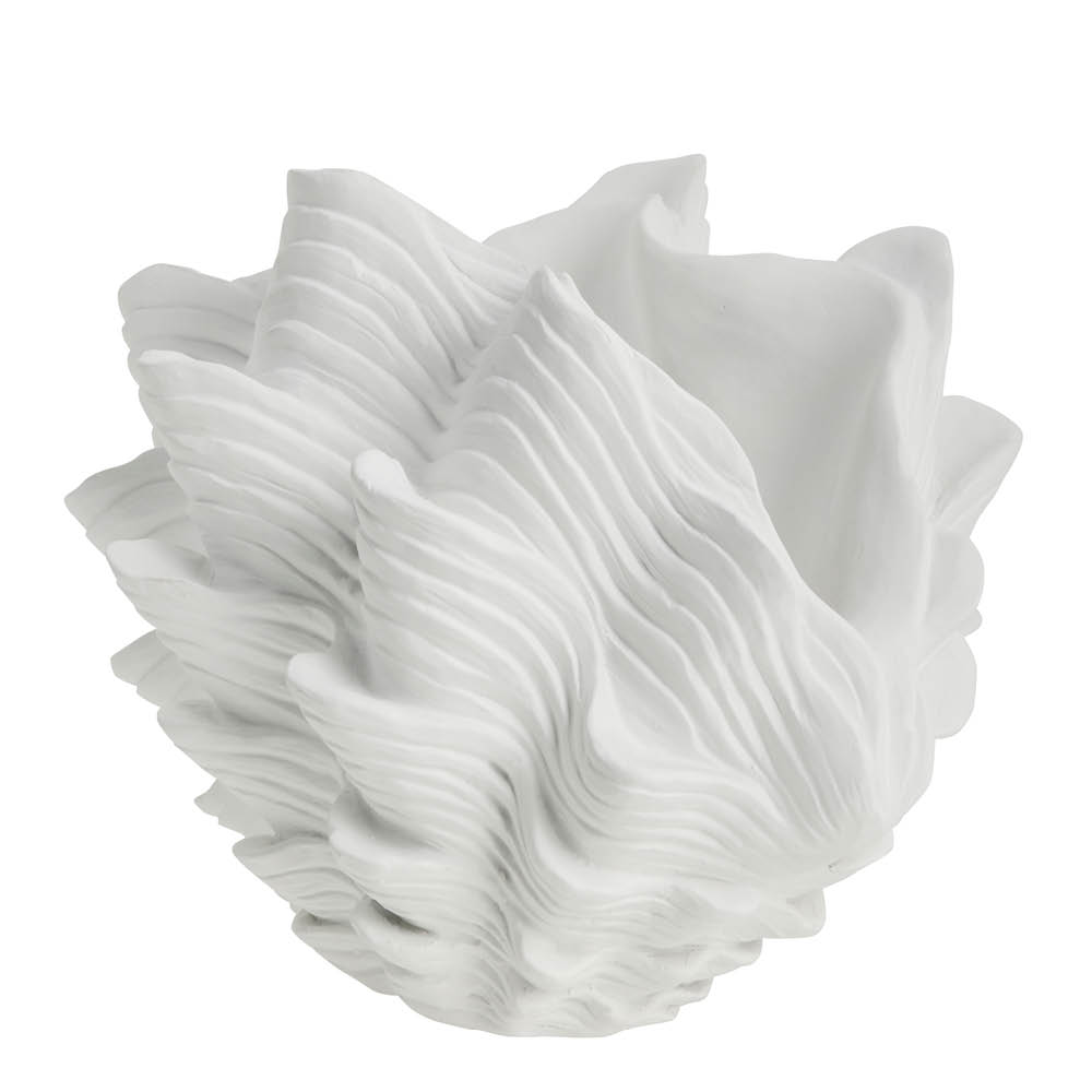 Lene Bjerre Shella maljakko 29 cm valkoinen