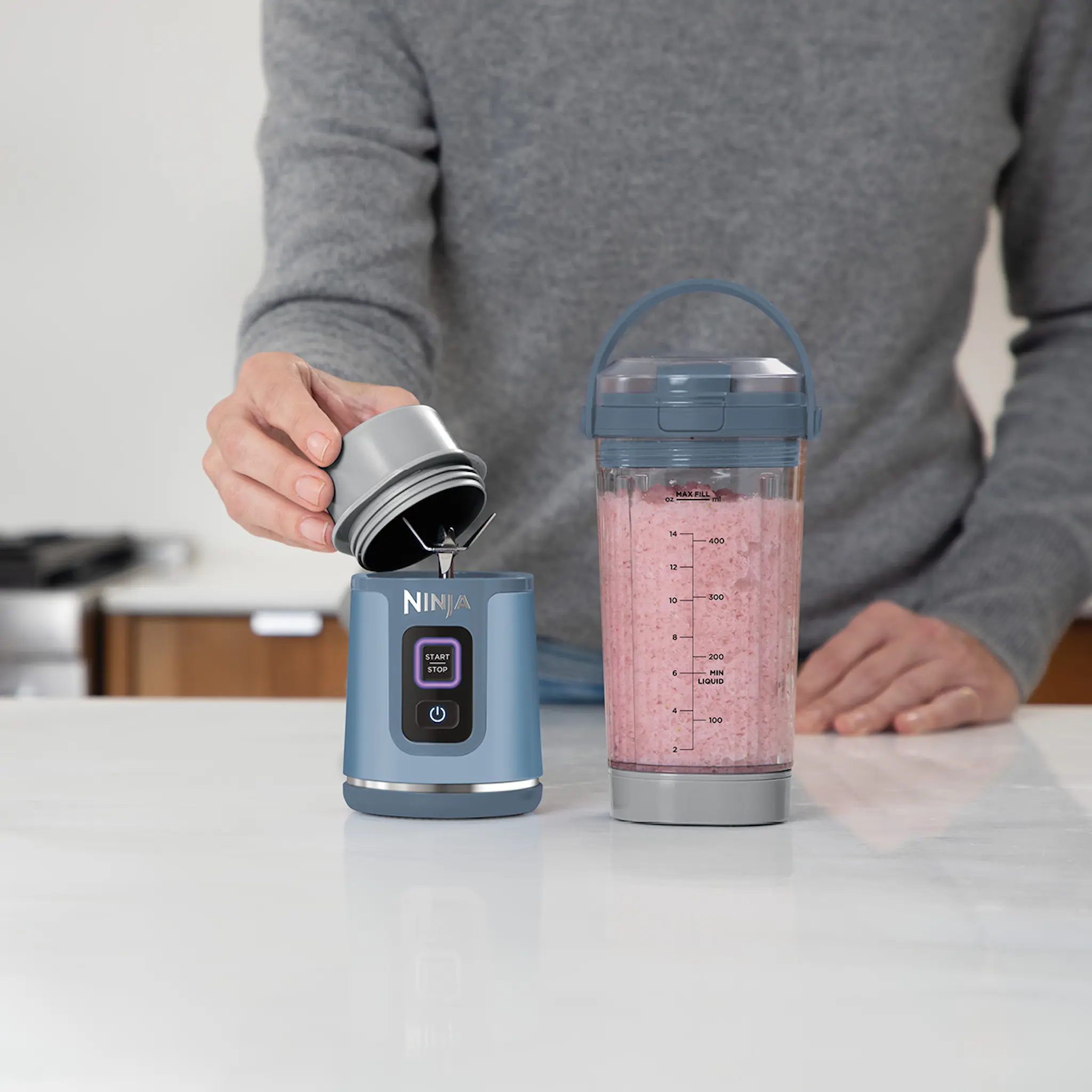 Ninja Blast to-go sladdlös blender 0,5 L denim blue