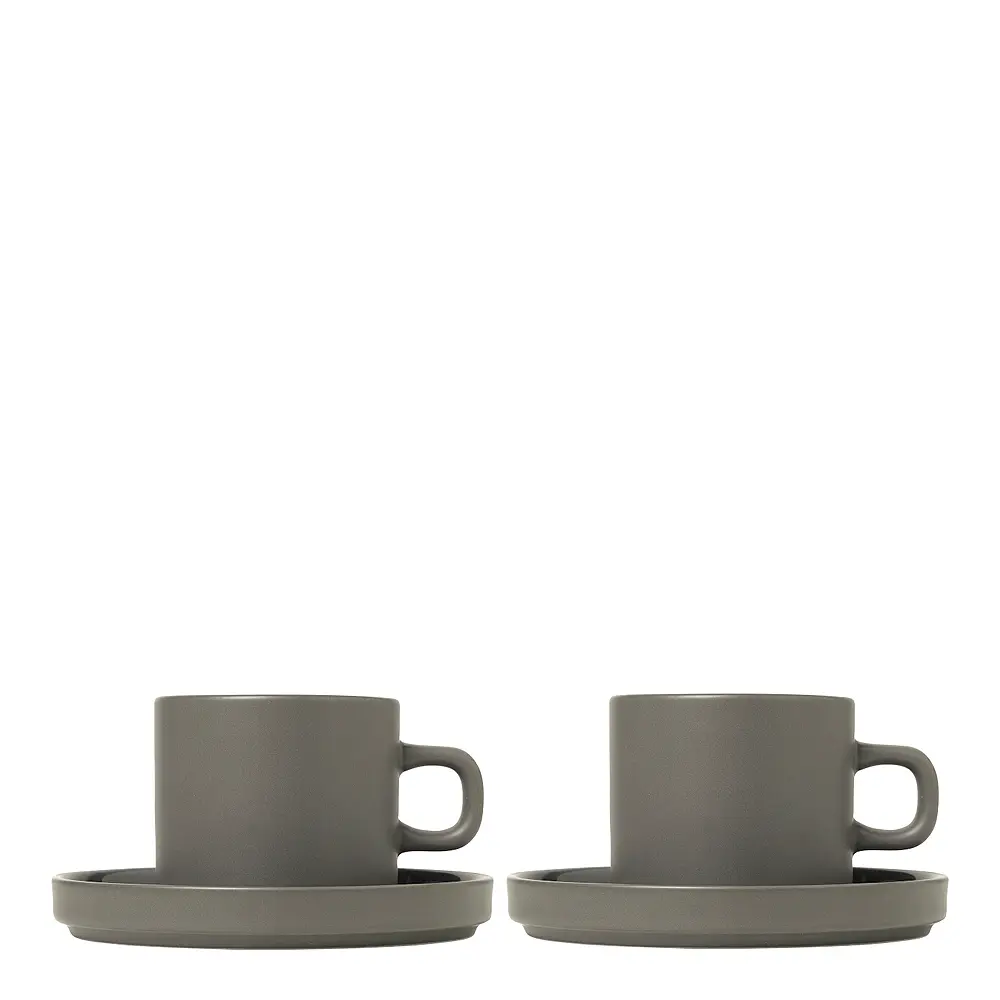 Pilar Kahvikuppi ja aluslautanen 7 cm 2 kpl Pewter