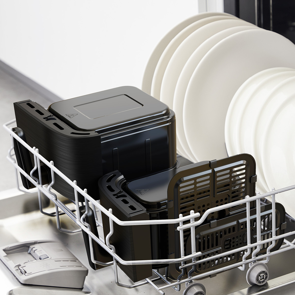 OBH Nordica Dual Easy Fry airfryer 3,1 L + 5 L svart