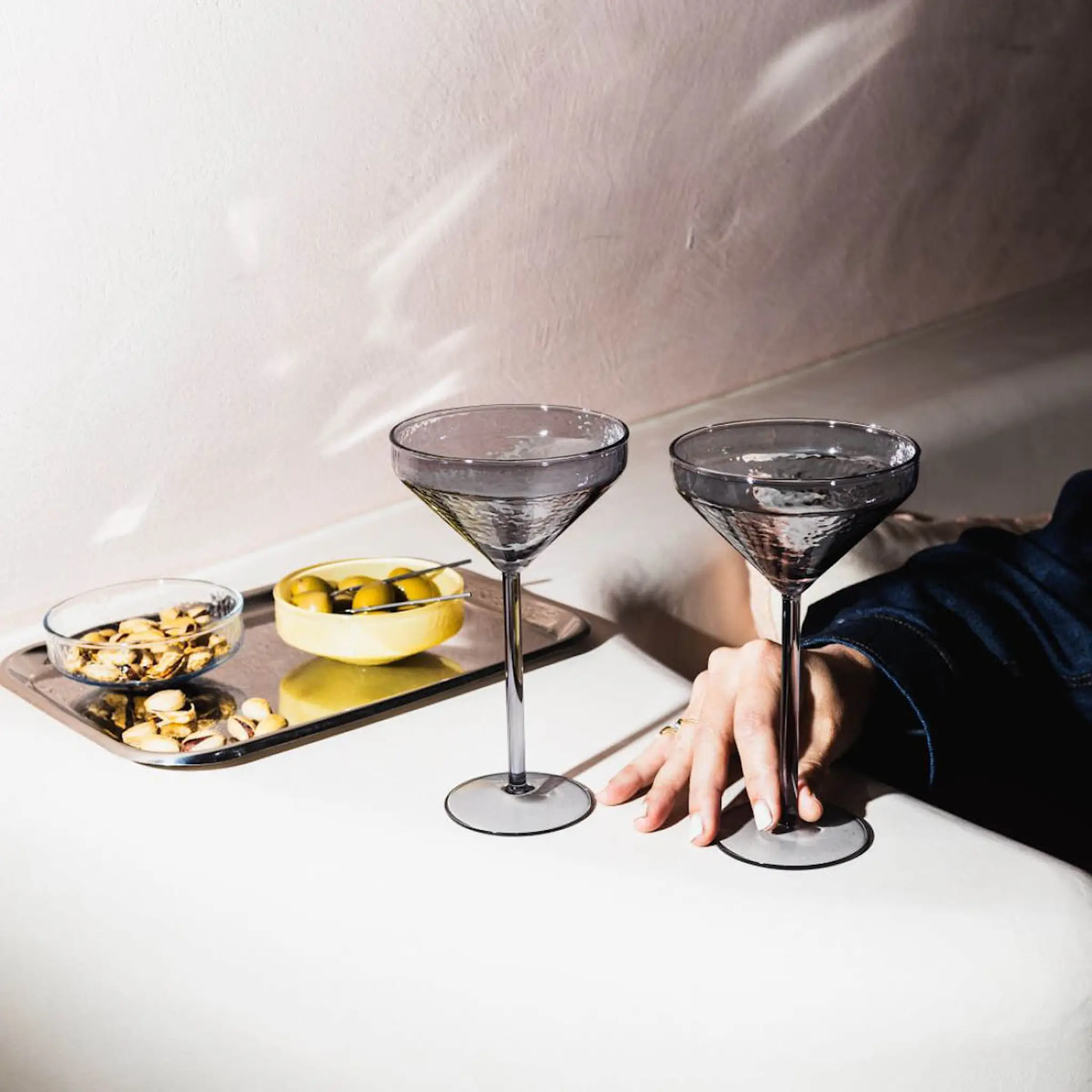 Brût Claude cocktailglas 25 cl 2-pack grå