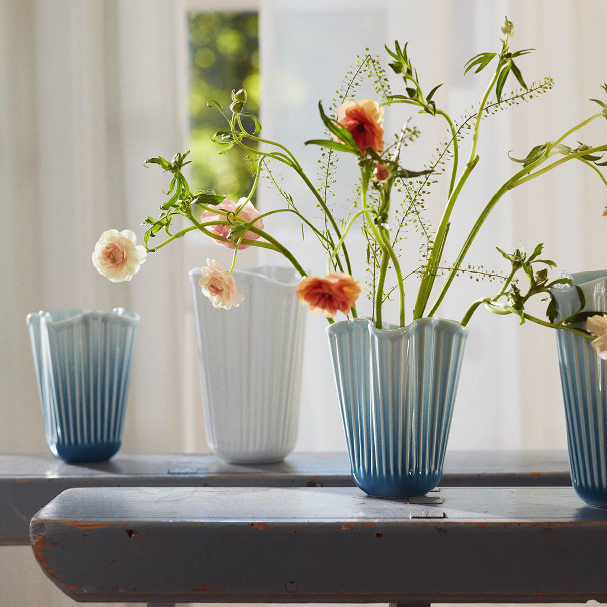 Kähler Hammershøi Unfold vas 16,5 cm blå