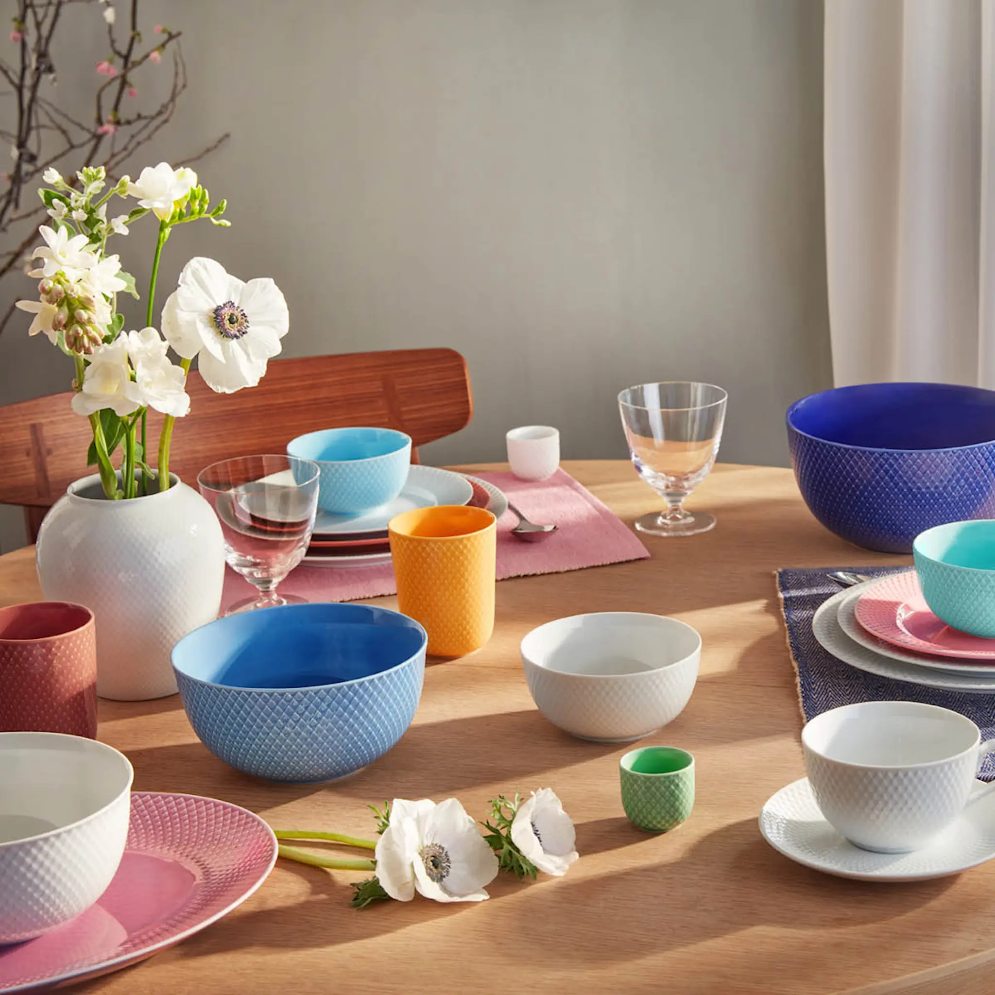 Lyngby Porcelæn Rhombe Kulho 11 cm Valkoinen