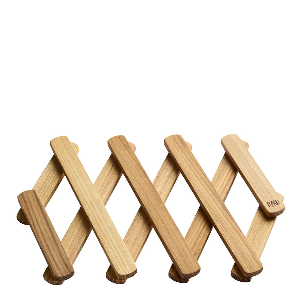 Aida Raw Teak gryteunderlag utfellbart 60 cm