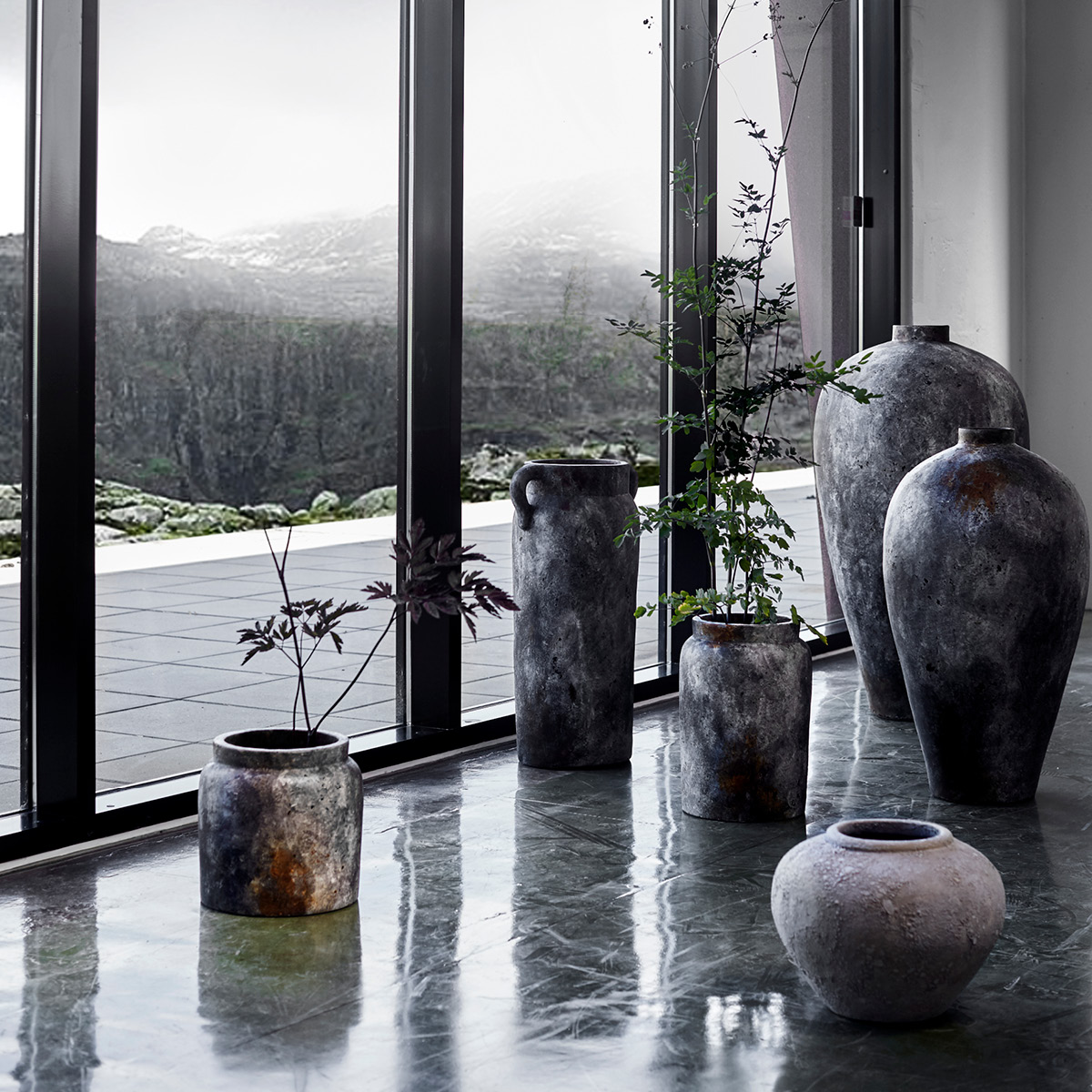 Muubs Echo Kukkaruukku 28 cm Harmaa