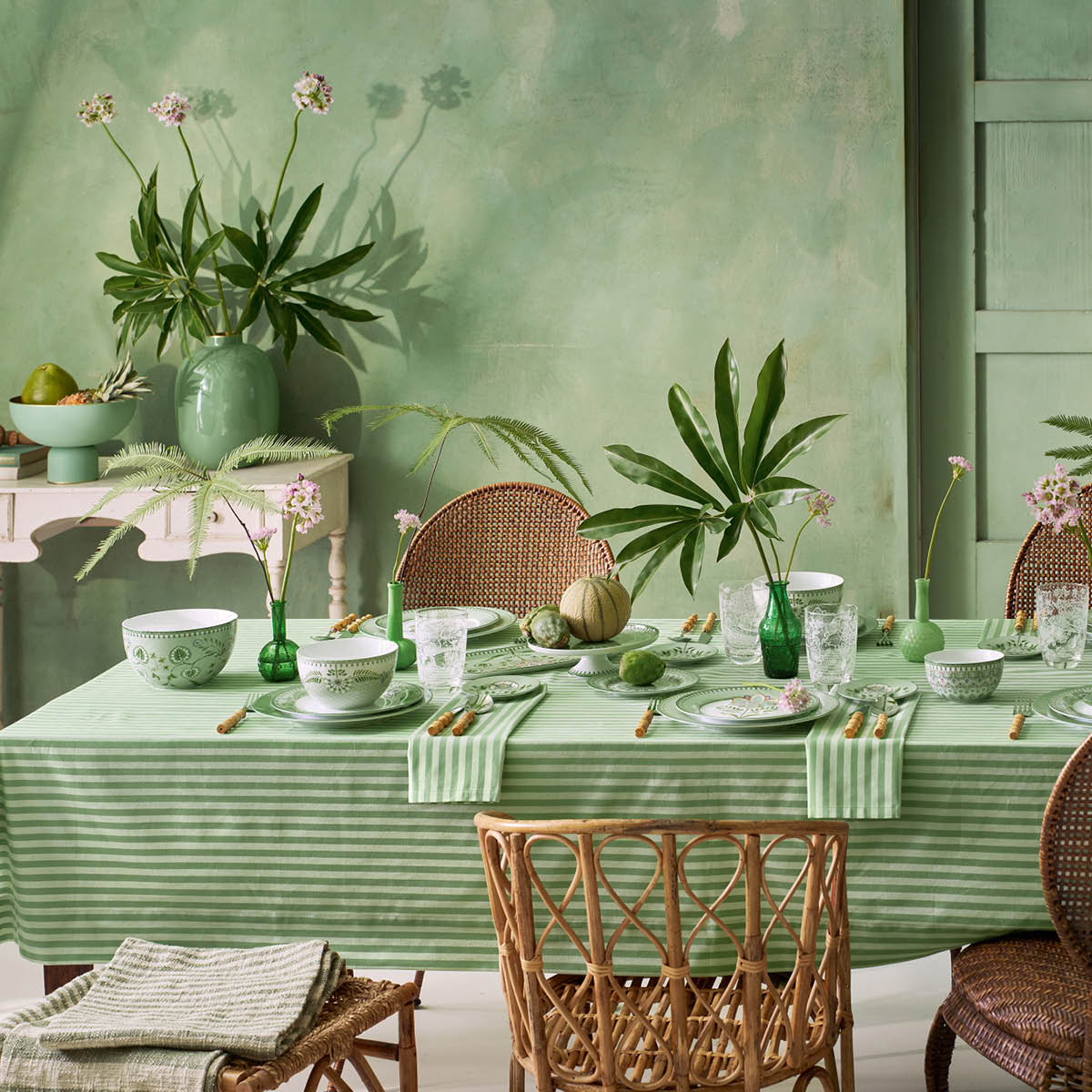 Pip Studio Lilly & Lotus Muki 36,5 cl Vaaleanvihreä