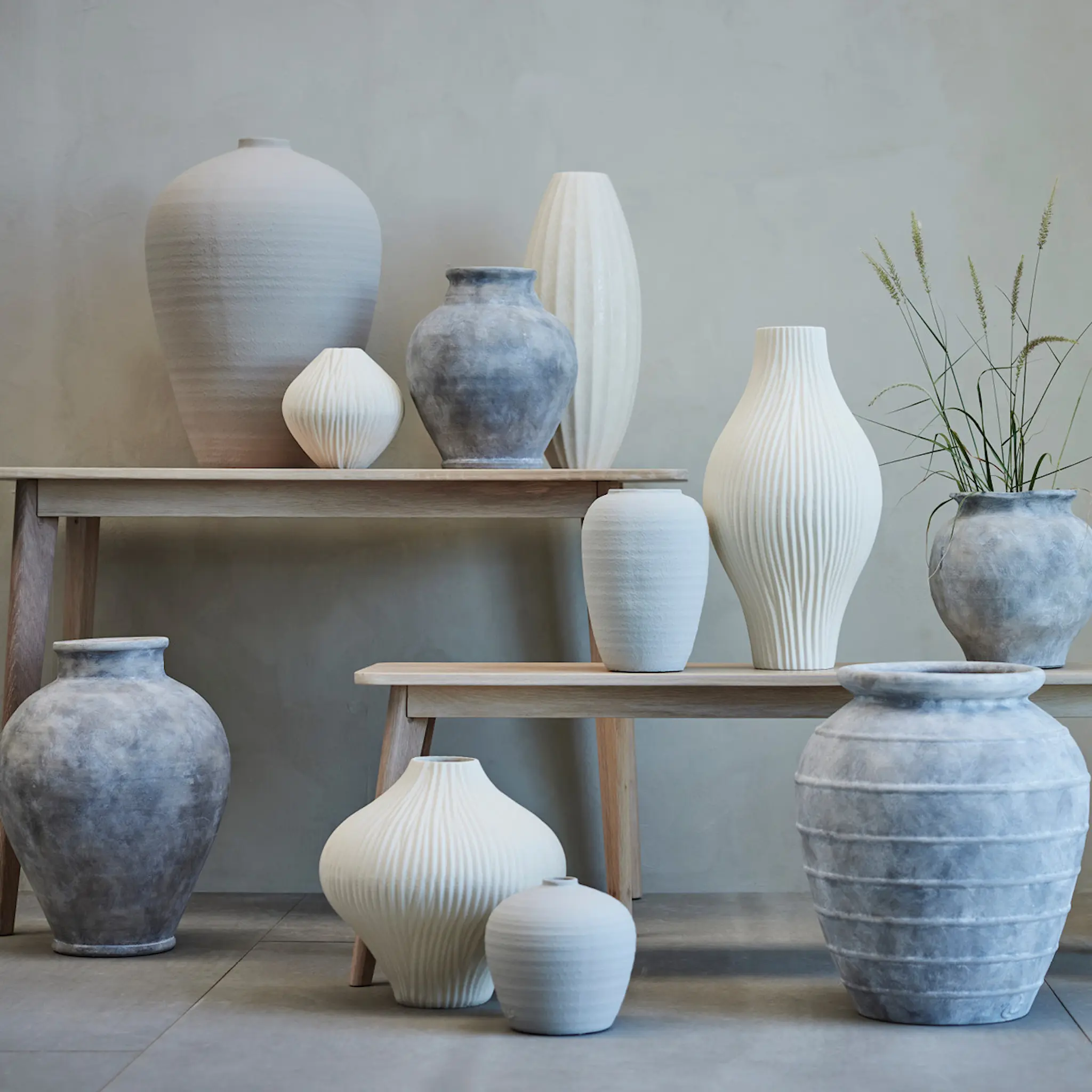 Lene Bjerre Anna vas 36,5 cm antik grå