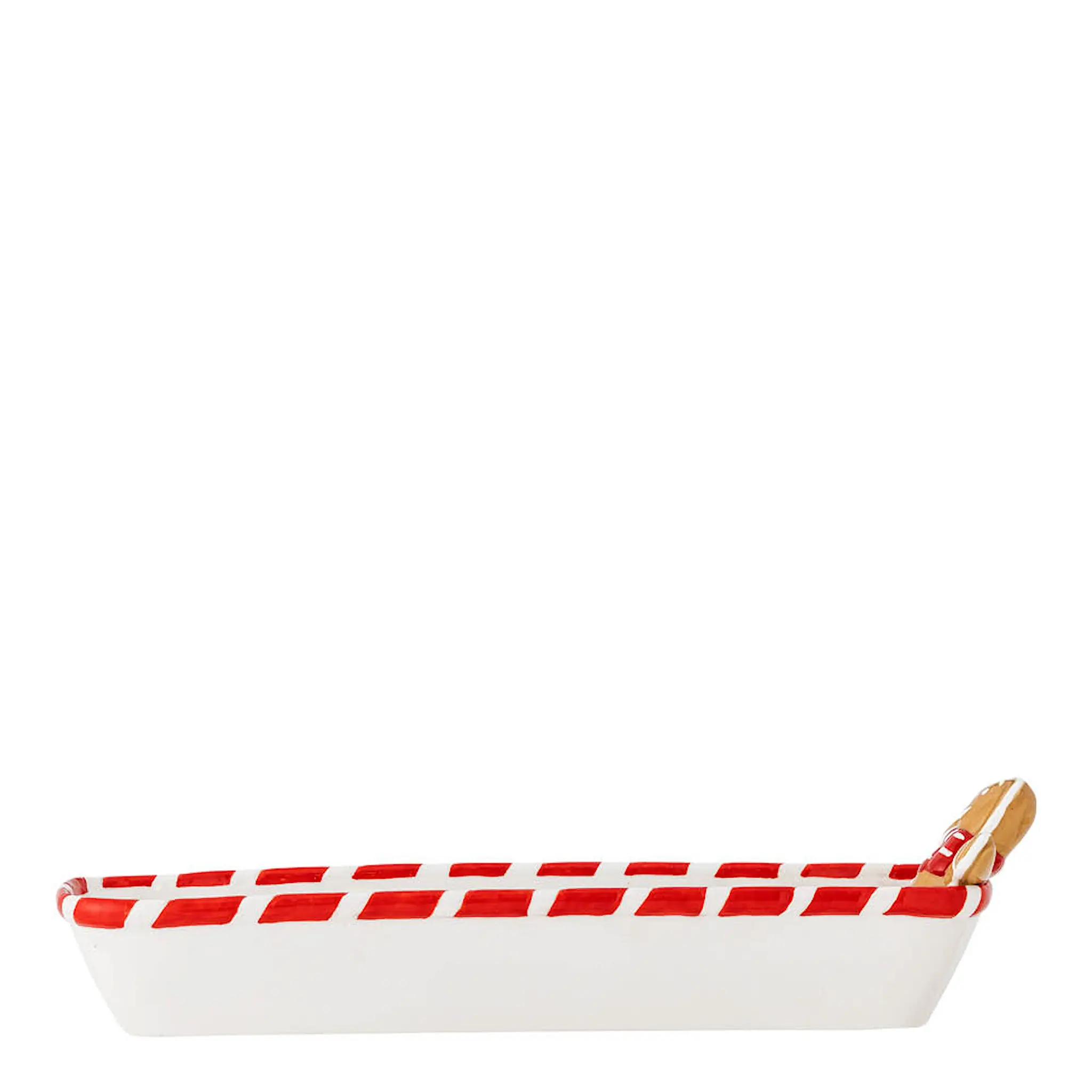 Bloomingville Ginnie avlång skål 36x12 cm pepparkaksgubbe