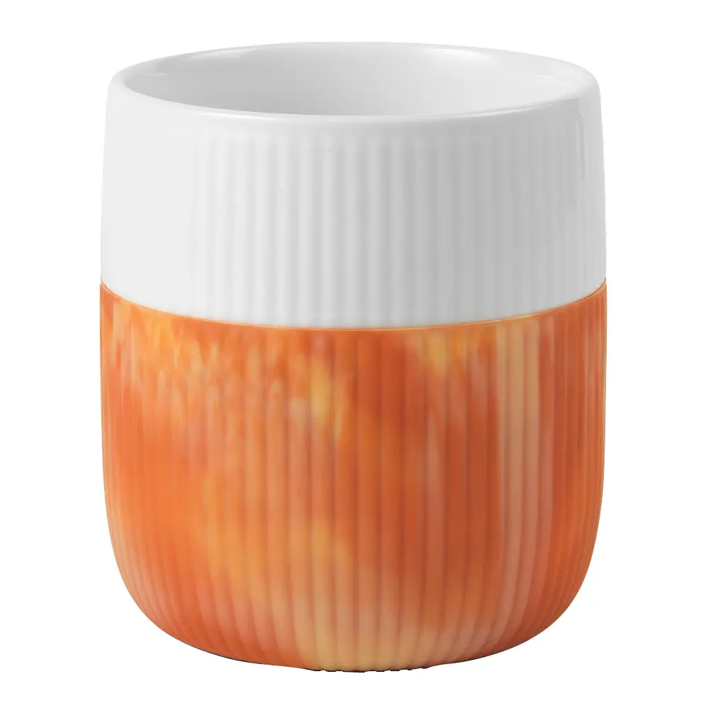 Fluted Contrast Marble Muki 35 cl Warm Ochre