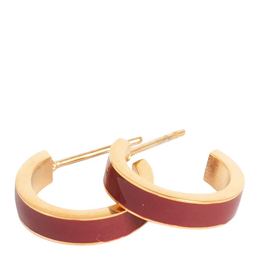 A&C Oslo AS Enamel Tiles creoler 16 mm guld/burgundy