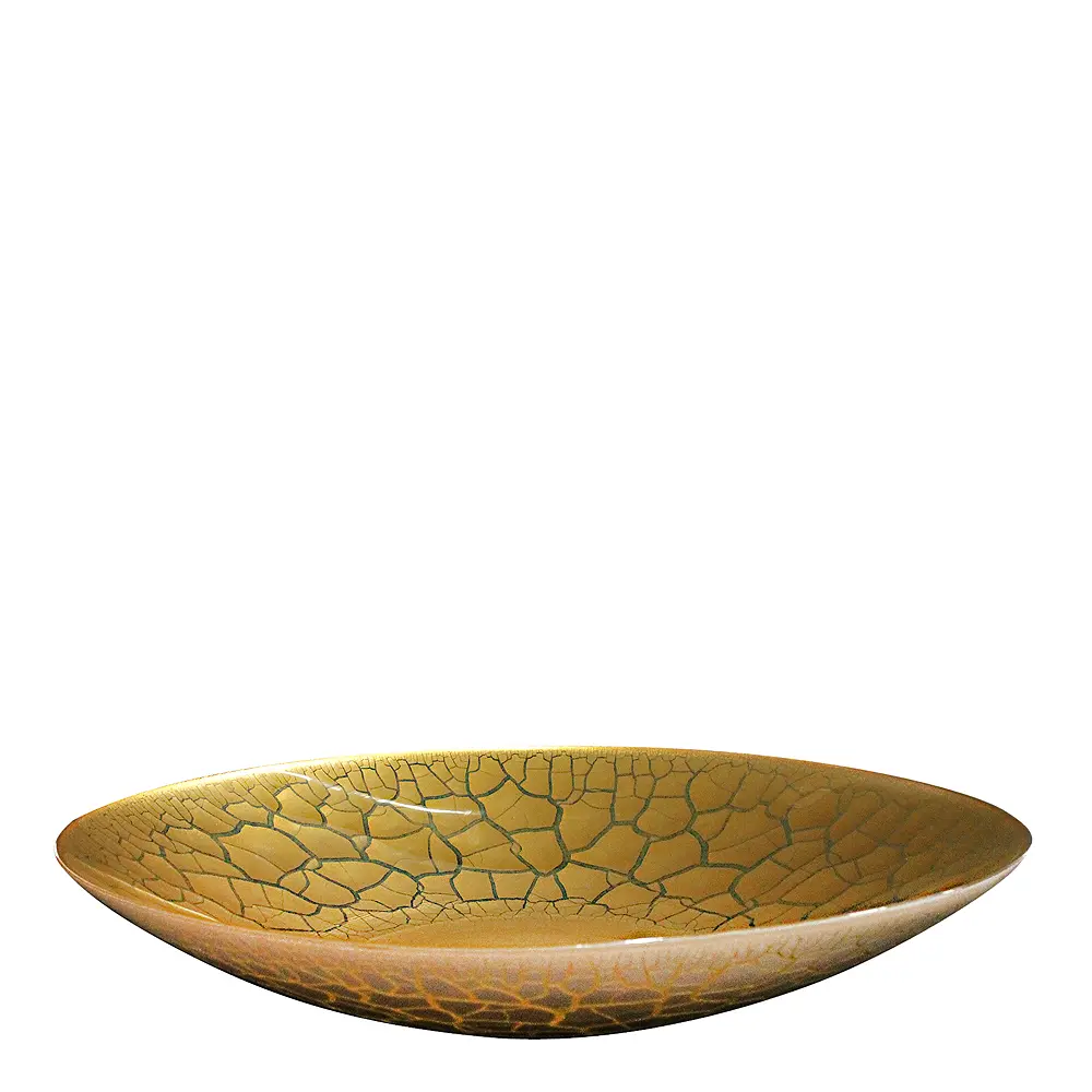 Croco fat 39 cm hvit/gull